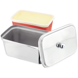 Jugde Butter Holder (Takes Most 500g tubs), Stainless Steel, Silver, 20 x 30 x 25 cm
