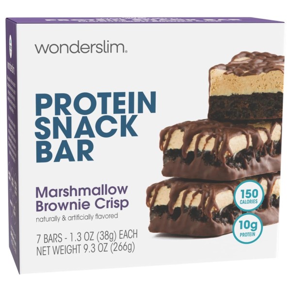 WonderSlim Protein Snack Bar Marshmallow Brownie Crisp 7ct