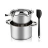 Double Boiler Pot Set,1200ML Double Boiler for Chocolate Melting, 2800ML