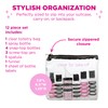Miamica Women's TSA Compliant Travel Bottles and Travel Toiletry Bag