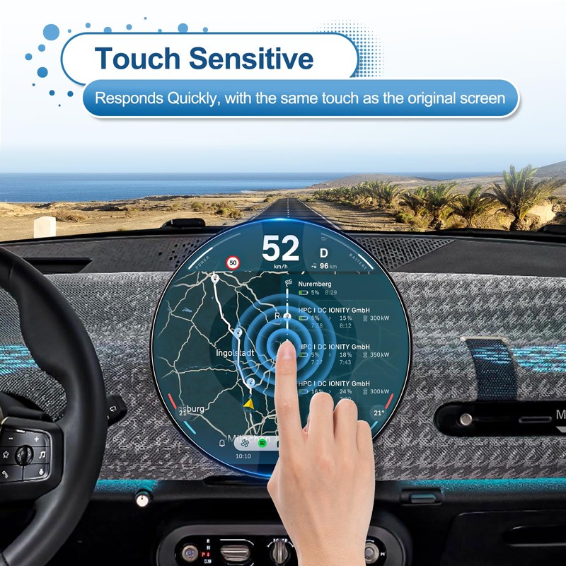 Coleya 2025 Cooper/Countryman/Aceman Screen Protector for Mini 9.4-inch Round OLED