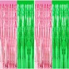 Pink and Green Party Decorations, Wicke Birthday Decorations, Tinsel Foil