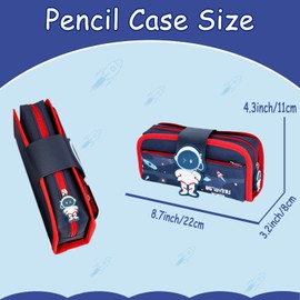IHZZ Pencil Case Large Capacity Pencil Pouch, Astronaut Pencil Bag, Aesthetic Pencil Case Pouch, Cute Pencil Case for Kids Students, Preppy Pencil Case for School, Stationery Storage Bag
