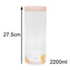 YöL Pack of 2 2200ml Stackable Dry Food Storage Canisters