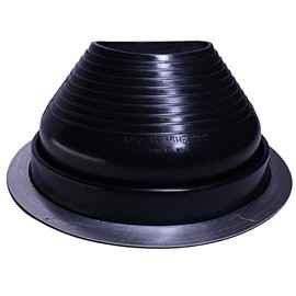 Flashers #7 Black EPDM Flexible Roof Jack Pipe Boot Metal Roofing Pipe Flashing (Pipe OD 6" to 11") - 100% Made In The USA