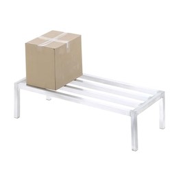 Channel ADE2048 Dunnage Rack, Tubular Style, Promo Series, Aluminum Construction, 48" W x 20" D x 12" H, 2000 lbs Distributed Weight Capacity, NSF, Made in USA, Lightweight