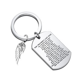 Gzrlyf Truck Driver Memorial Keychain in Loving Memory Gifts the Trucker’s Last Ride (Black Keychain)