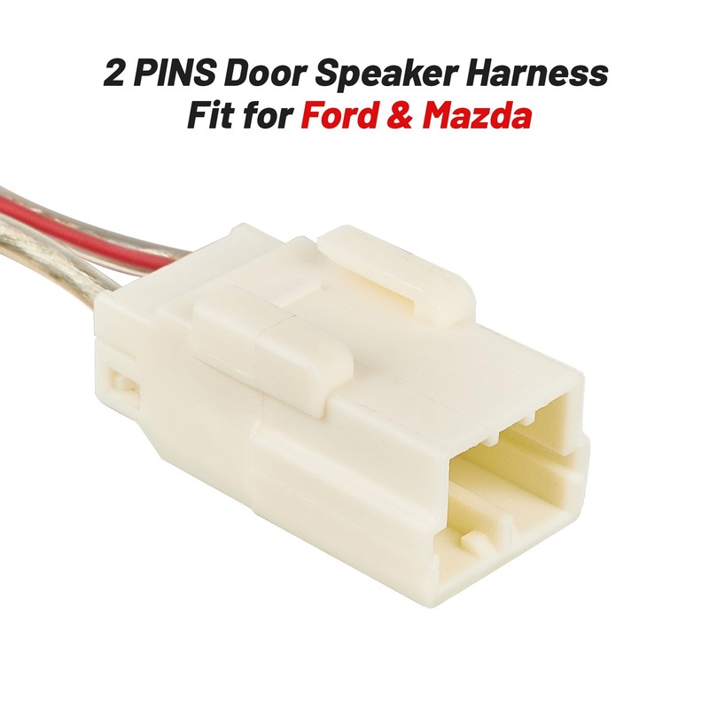 RED WOLF Door Speaker Wiring Harness Adapter 2 PCS Replacement