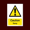 Caution Ramp Plastic Sign with double sided fixing tape (WG41)