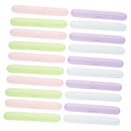 Beavorty 20pcs Plastic Tweezer Storage Box Lightweight Protective Carrying Case with Scratch Resistant Lining and Individual Compartments for Manicure and Beauty Tools