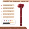 Wine Red Loc Extensions Human Hair Dreads Extensions for Men