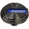 RAYS GRCAP-BLCR4 Center Cap Set, Glam Lights, Blue/Black Chrome, Set