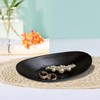Bamyli Black Ring Key Dish for Hallways,Oval Trinket Dish Key