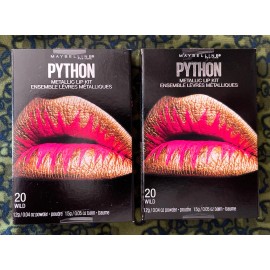Maybelline NY Lip Studio Python Metallic Lip Makeup Kit, #20 WILD NEW X 2!