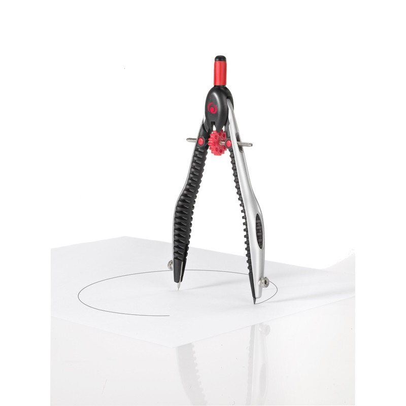 Herlitz my.pen 11122322 Quick-Action Compass Black/Grey with Additional Leads and