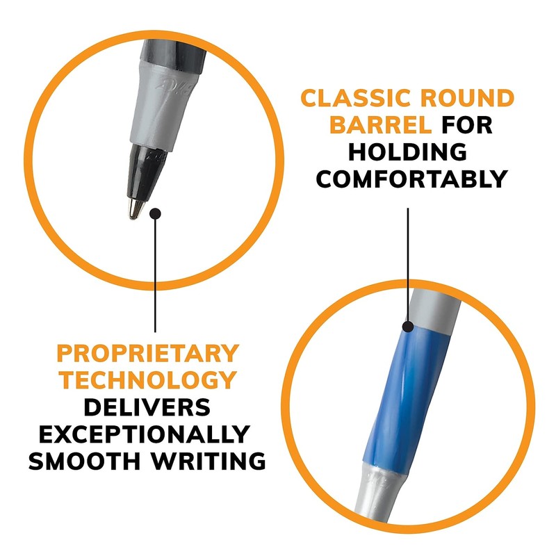 BIC Stic Grip Bolígrafo, 36 (punta mediana), 36 unidades