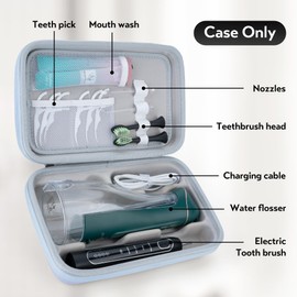 CVVD Water Flosser Travel Case, Portable Oral Irrigator Organizer, Sturdy Carrying Storage Holder for Flosser, Electric Toothbrush, Toothpaste and Irrigator Accessories (Case Only) - Pink