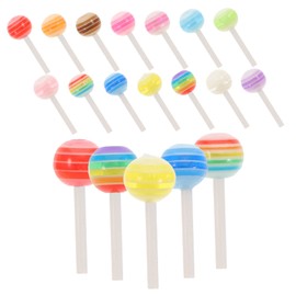 Ipetboom 50pcs Candy Color Nail Accessories 3D Lollipop Nail Charms for Boys and Girls Manicure DIY Decor