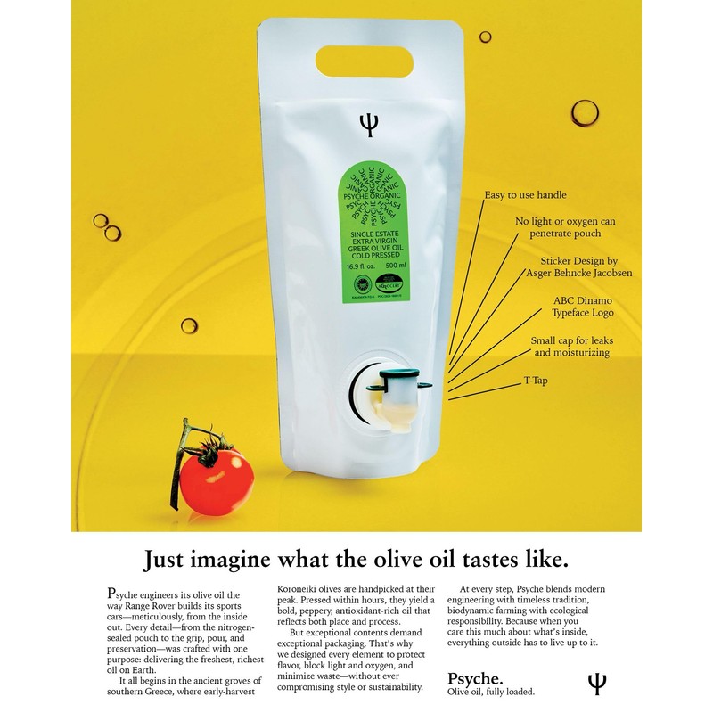 Psyche Organic Single Estate Extra Virgin Greek Olive Oil, Cold