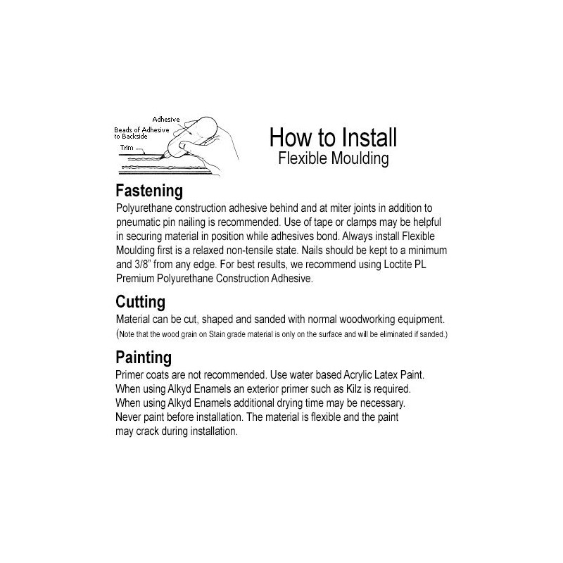 Flexible Moulding - Flexible Base Shoe Moulding - WM126 -