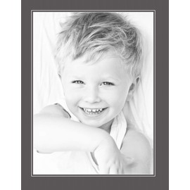 ArtToFrames MAT-154-17x23-Charcoal Cinder/Charcoal Mat for Picture Frame, 17x23