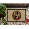 Caroline's Treasures DAC2361JMAT Entlebucher Mountain Dog Christmas Flowers Doormat Front