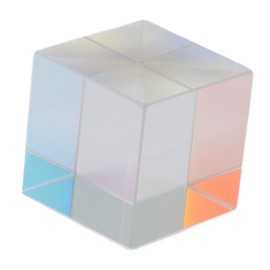 Prism Cube Optical Glass RGB Dispersion Color Cube Sun Catcher X Cube Prism Birthday Gift 20x20x20mm/0.8x0.8x0.8in