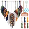 FREEBLOSS Macrame Feather Kit Handmade Macrame Leaf Wall Hanging Kit