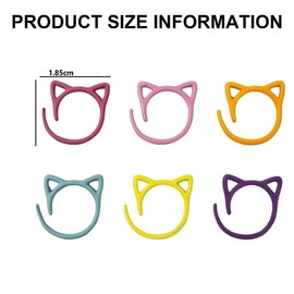 Pluzmecalm 36PCS Cat Stitch Markers Multicolor Removable Metal Cat Crochet Stitch Markers Knitting Accessories for DIY Crocheting Weaving Knitting Sewing Tools