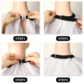 FEBSNOW Professional Barber Cape with Neck Duster Brush Large White Hair Cutting Cape with See-Through Window Salon Cape