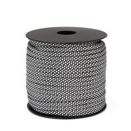 MOOCY 550lb Paracord Reel 160 Foot 4mm 7 Inner Strands/Parachute Cord - 100% Nylon Mil-Spec Type III Paracord Used by The US Military, Two-Color Mixed Great for Bracelets and Lanyards(Silver Black)