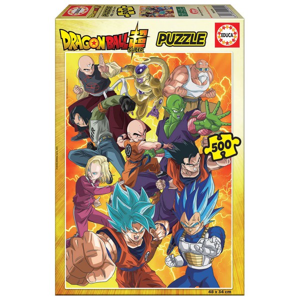 Educa 19009, Dragon Ball Super, 500 Piece Puzzle for Adults and Children from 10 Years, Dragon Ball