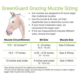 GREENGUARD GG Equine Grazing Muzzle for Horse - Lighter, Durable Horse Accessories - Comfortable Horses Muzzle with Proper Airflow & Natural Grazing Behavior Design