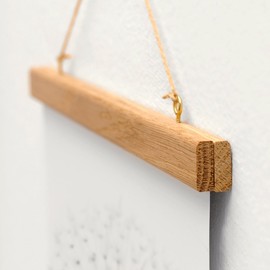 Photolini Poster Hanging Rail in White, 31 cm Magnetic Poster Hanger / Poster Holder / Poster Rail