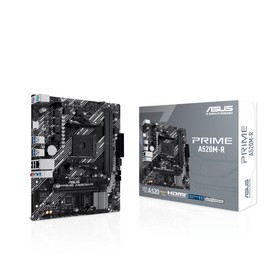 ASUS Prime A520M-R AMD Ryzen AM4 mATX Motherboard with M.2 Support, Realtek 1GB Ethernet, HDMI, SATA 6Gbps, USB Support 5Gbps Rear and Front, Black