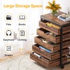Tribesigns 5-Drawer File Cabinet, Wood Mobile Storage Drawer Unit, Industrial