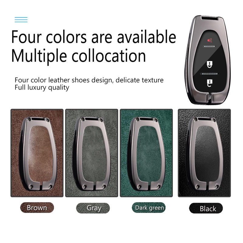 TECART Fit for Chevy Key Fob Cover Zinc alloy Key