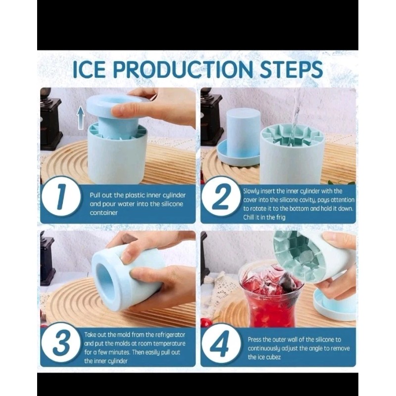 vigor Cylinder Silicone Ice Cube Mold,Decompres