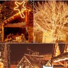 22m String Lights Solar Copper Wire 200LEDs Remote Control Lamp