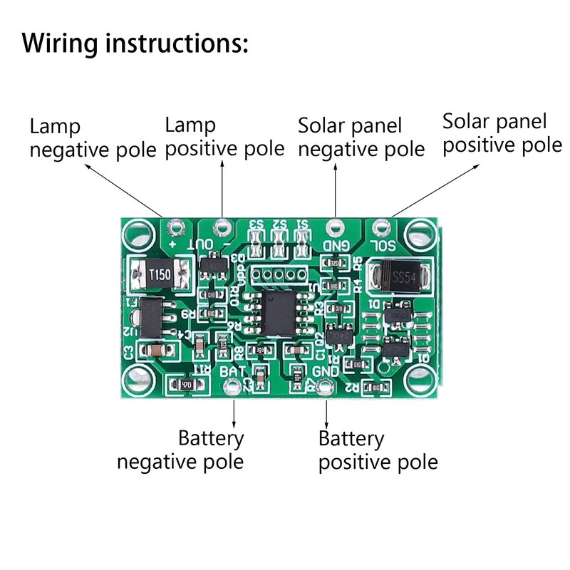 Lithium Battery Control Circuit BOAD, Solar Panel Charging Board 3.2V