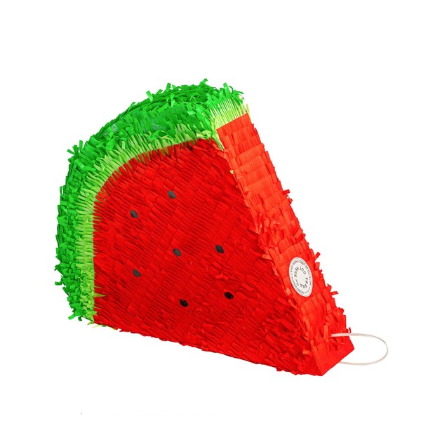 Fax Potato Watermelon Pinata | Party Accessory Decoration | 36 x 9 x 42cm - Green, Red, Yellow