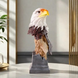 Resin Eagle-shaped Artistic Decorative Item with Rock-like Base Creating a Powerful Indoor AtmosphereColor: As picture, Size: One Size