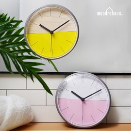 Woodrow House G160 Noiseless Bathroom Clock Waterproof Wall Clock 16cm Suction Type, G164 Simple Cale Suction Clock / 우드로하우스  G160 무소음 욕실시계 방수 벽시계 16cm 흡착형, G164 심플케일 흡착시계