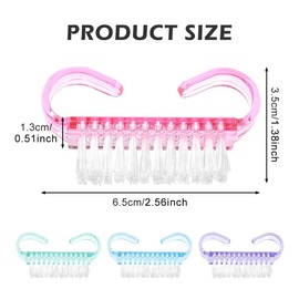 8pcs Nail Brush Cleaning Nail Brushes Nails Mini Nail Brush Handle Nail Brush Plastic Clean Nail Brush Hand Scrubbing Cleaning Fingernail Brush for Kids Nail Scrubbing Brushes Hand Nail Garden Salon