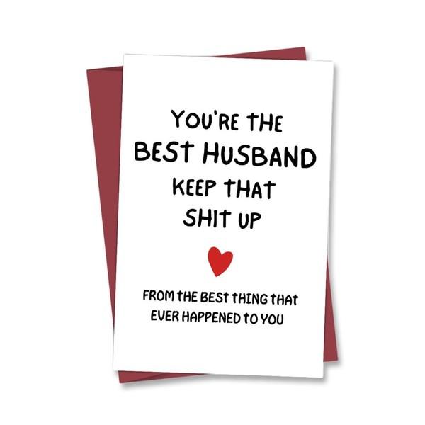 Funny Valentines Day Card for Him Husband Humorous Birthday Cards