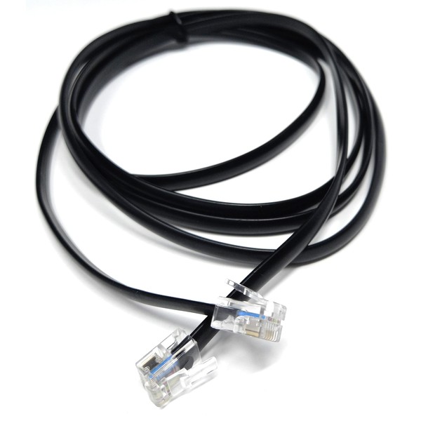 DRUT 2m FLAT RJ12 to RJ12 6P6C Cable Lead Plug
