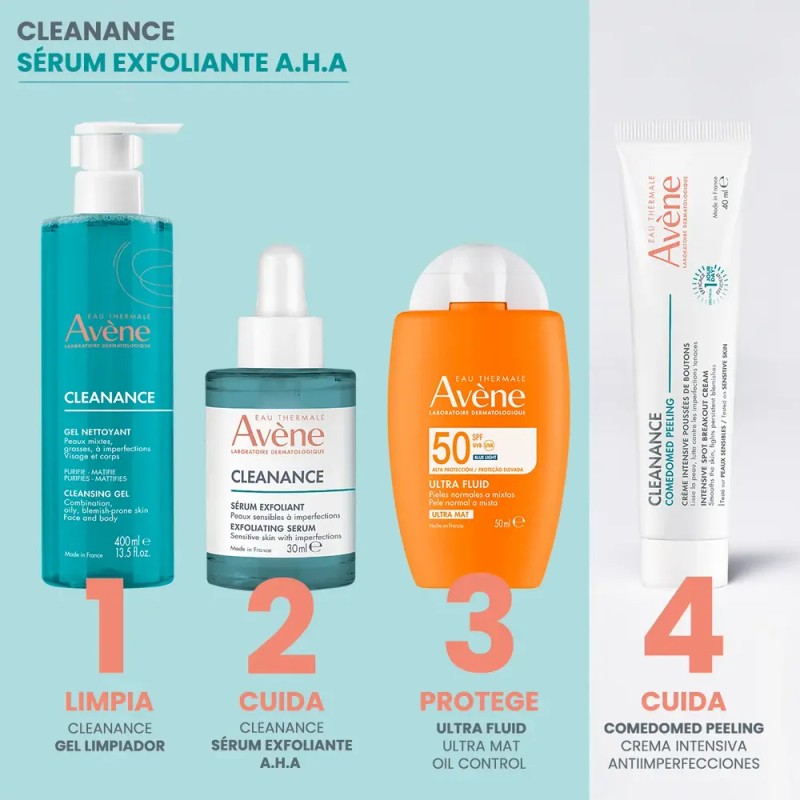 Avène Cleanance Sérum Exfoliante AHA Piel Grasa Día Noche 30ml