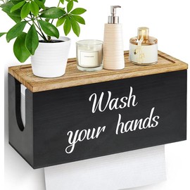 Niciksty Wood Paper Towel Dispenser Wall Mount, Paper Towel Holder Mounted with Lid for Home and Commercial, Countertop C-Fold, Z-Fold, Trifold Paper Hand Towel Dispenser for Bathroom and Kitchen