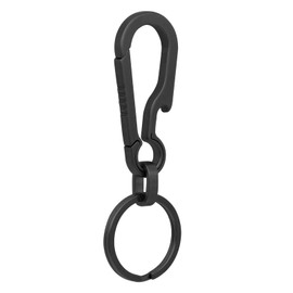 KCFEV Titanium Carabiner Keychain, Bottle Opener Keychain Clip with Key Rings, Detachable Key Organizers Holders for Men and Women-Black
