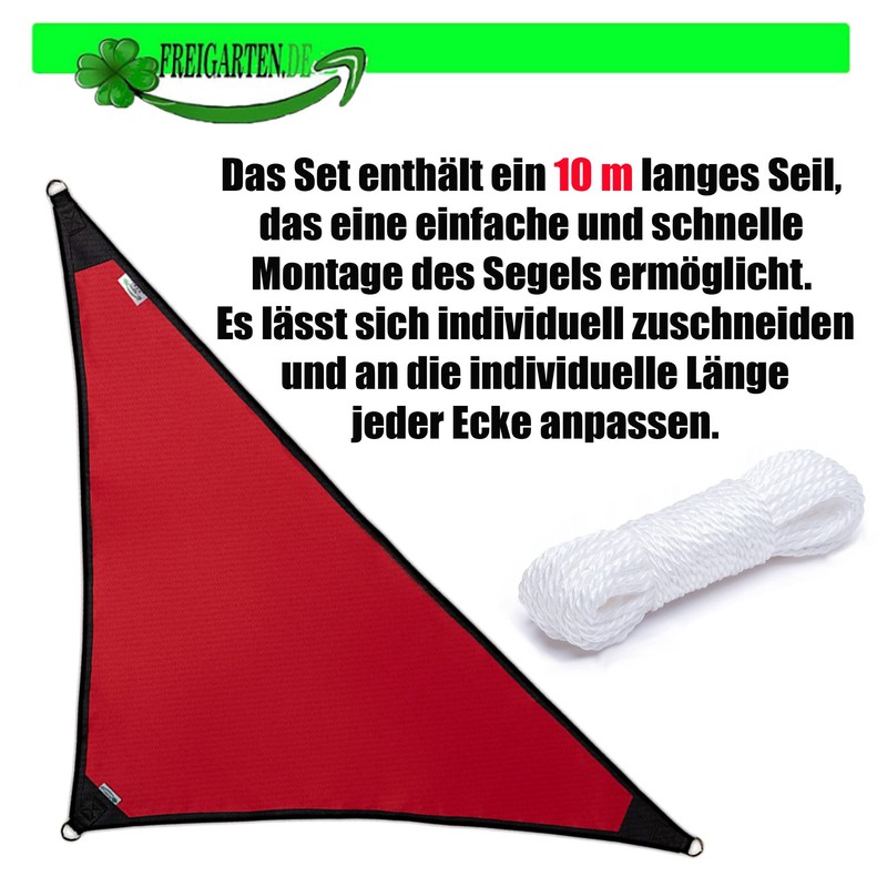 freigarten.de Sonnensegel Wasserdicht Sonnenschutz 100% Schutz vor UV dreieckig 2,0m